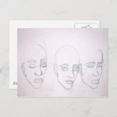 Drie van mij door Kenya Verrett Briefkaart (Voorkant / Achterkant)