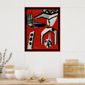 Drie van vier poster (Keuken)