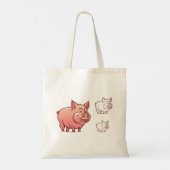 Drie Varkens Canvas tas (Achterkant)