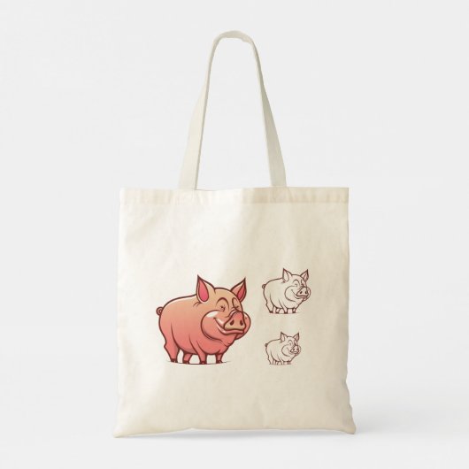Drie Varkens Canvas tas (Achterkant)