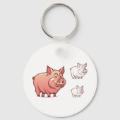 Drie Varkens Sleutelhanger (Achterkant)