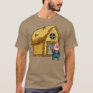 Drie Varkens Straw House Lazy Halloween Costume T-shirt
