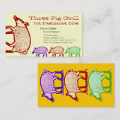 Drie Varkens - Visitekaartje voor Boerderij, Resta (Voorkant / Achterkant)