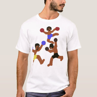 Drie vechters – T-shirt met dynamische beweging