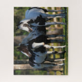 Drie verfpaarden die samen staan legpuzzel (Verticaal)