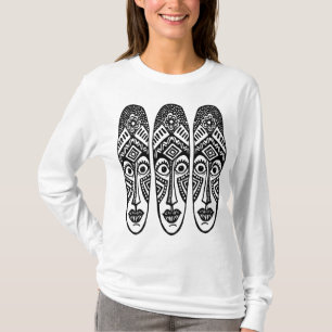 Drie verraste Tiki-maskers T-shirt