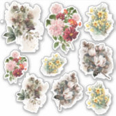 Drie verschillende Stickers bloemenblad (Voorkant)