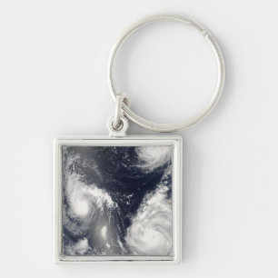 Drie verschillende tyfoons sleutelhanger