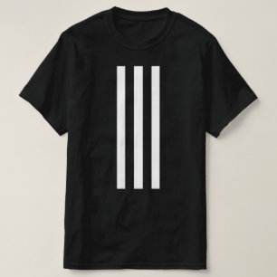 Drie Verticale Lijnen Minimalistische Geometrische T-shirt