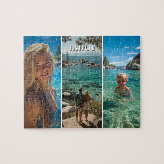 Drie Verticale Streep Boho Foto 8x10 Legpuzzel (Horizontaal)