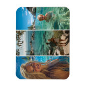 Drie Verticale Streep Boho Foto Magneet (Verticaal)