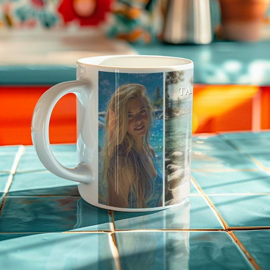 Drie Verticale Strepen Boho Foto Mok