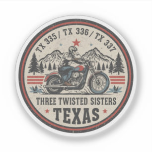 Drie verwrongen zusters, tx 335,tx 336,tx 337 weg sticker