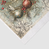 Drie  Victoriaans Jolly Santas AN9 Decoupage Tissuepapier (Detail)