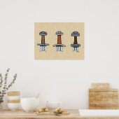 Drie Viking Sword Hilts Poster (Keuken)