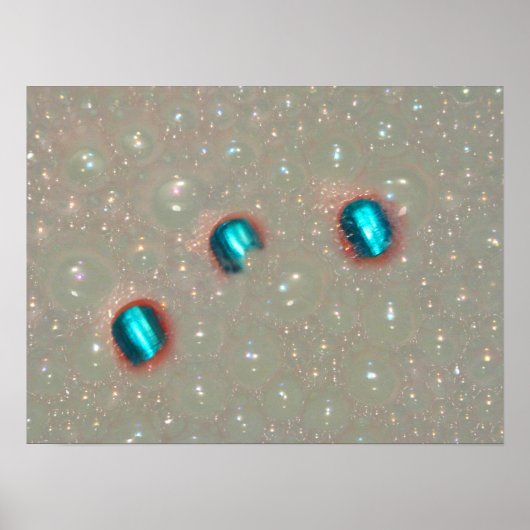 Drie vingers in het schuim poster (Voorkant)