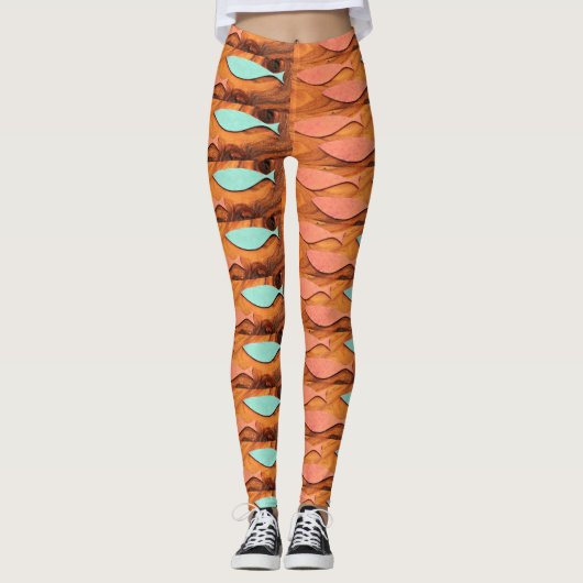 Drie vispatronen Thunder_Cove Leggings (Voorkant)