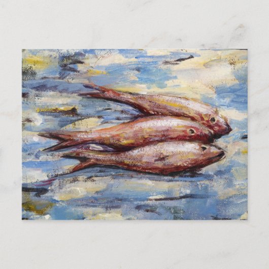 Drie vissen briefkaart (Voorkant)