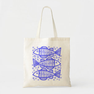 Drie vissen - Electric Blue Tote Bag