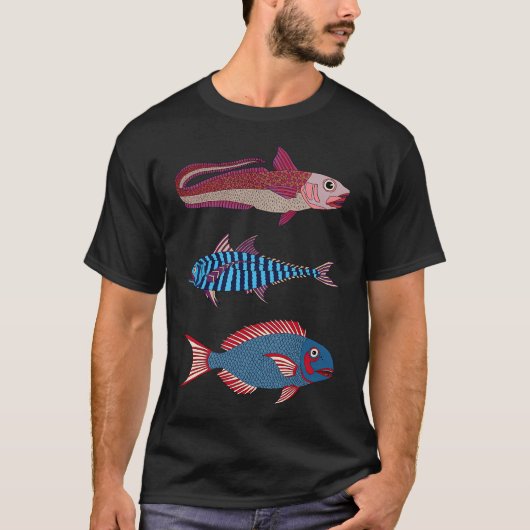 drie vissen t-shirt (Voorkant)
