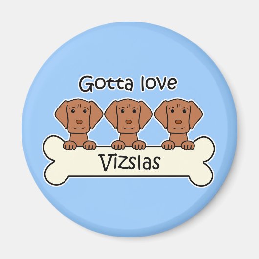 Drie Vizslas Magneet (Voorkant)