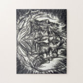 Drie vlakken van de Emotion Charcoal Drawing Legpuzzel (Verticaal)