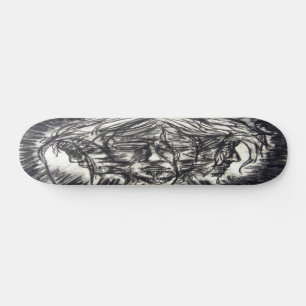 Drie vlakken van de Emotion Charcoal Drawing Skateboard