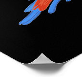 Drie vliegende Macaws Handtekening Poster (Hoek)