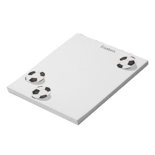 drie voetballen gepersonaliseerde sporten notitieblok