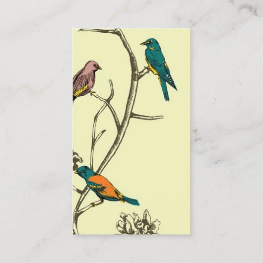 Drie vogels die over Visitekaartjes praten (Achterkant)