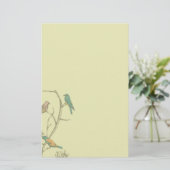 Drie vogels die spreken ~ Stationery/Letterhead Briefpapier (Staand voorkant)