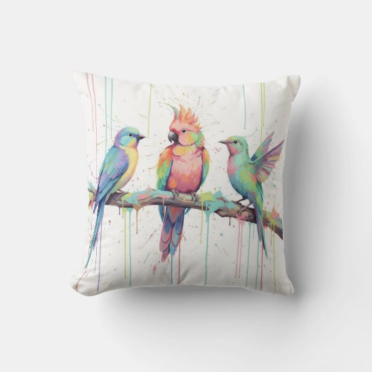 Drie Vogels Kussen (Voorkant)