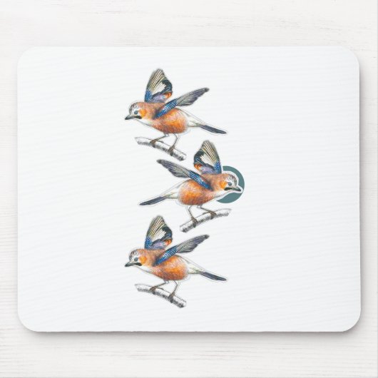 Drie vogels muismat (Voorkant)