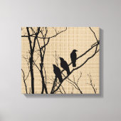 Drie vogels op Canvas (Voorkant)