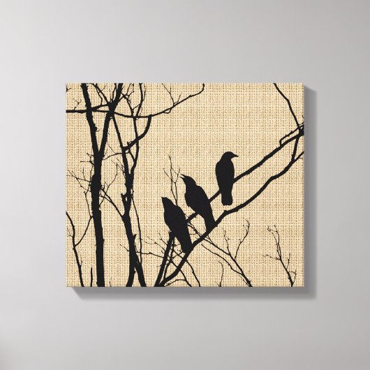 Drie vogels op Canvas Afdruk (Voorkant)