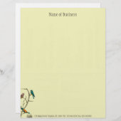 Drie vogeltjes praten ~ Letterhead Business Work Briefhoofd (Voorkant / Achterkant)