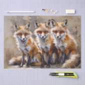 Drie Vossen Decoupage Tissuepapier (Craft)