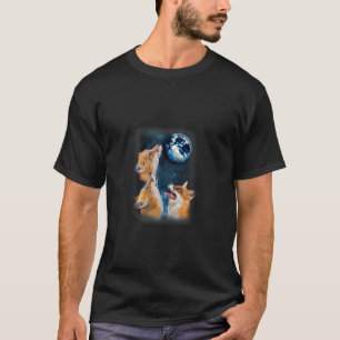 Drie Vossen Huilend Naar De Maan Grappig 3 Vossenn T-shirt
