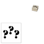 Drie vraagtekens 	rubberstempel (Gestempeld)