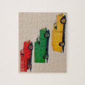 drie vrachtwagens van de jaren veertig legpuzzel (Verticaal)