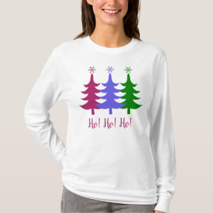 Drie vrolijke kerstbomen! Ho! Ho! T-shirt
