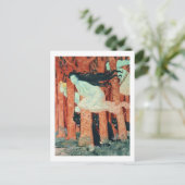 Drie vrouwen en drie wolven (w/c) briefkaart (Staand voorkant)