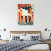 Drie vrouwen en drie wolven (w/c) canvas afdruk (Insitu (Slaapkamer))
