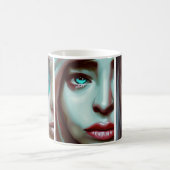 Drie Vrouwen Gezichten AI Generated Art Koffiemok (Center)