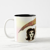 Drie vrouwen onder paraplu kunstwerk Mok (Links)