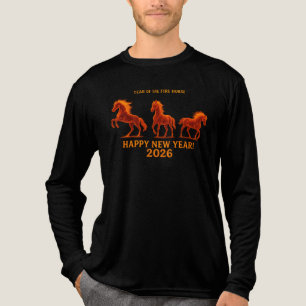 Drie Vuurpaarden Vurig Hengst Sterrenbeeld Ontwerp Tri-Blend Shirt