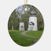 Drie vuurtoren keramisch ornament (Links)