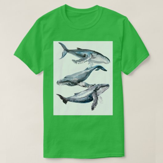 Drie walvissen t-shirt (Design voorkant)