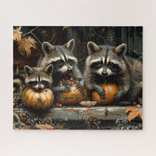  Drie Wasberen en Pompoenen Herfst 16x20 Legpuzzel