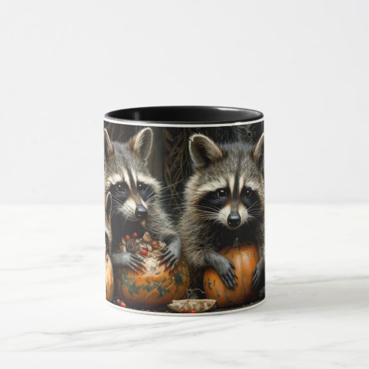  Drie Wasberen en Pompoenen Herfst Mok (Midden)